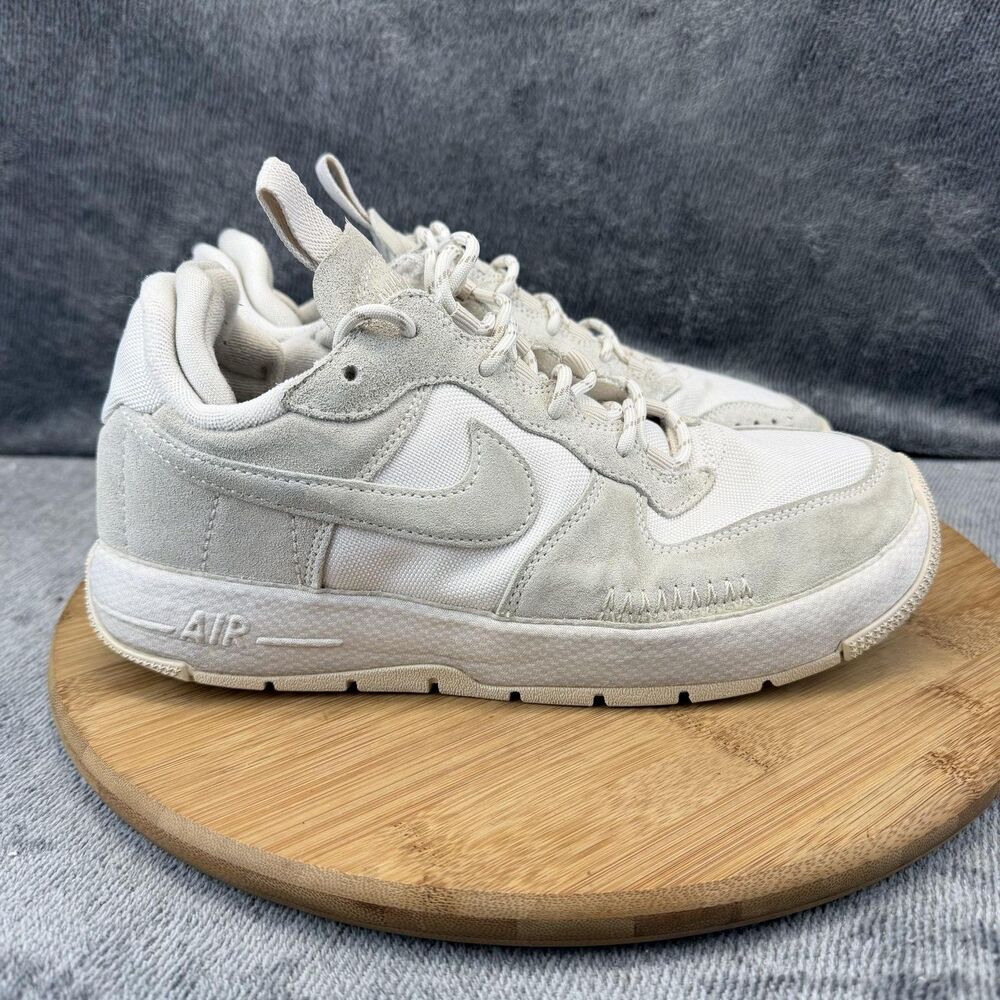 Nike Air Shoes Womens Size 8 White Canvas Suede Running Sneakers FB2348-002
